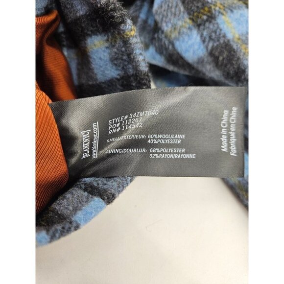 New BlankNYC Blue Plaid Jacket Mens L Not Your Average Joe Wool Blend Blank NYC - Picture 6 of 6